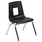Flash Furniture Round 47.5 W, 48 L, 25 H, Chrome, Laminate, Particleboard, Plastic, Steel, Wood Grain XU-GRP-12CH-A48-HCIRC-OAK-T-P-CAS-GG - alternate 3